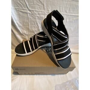 Cloudsteppers NEW Clarks Mira Lily Sandals Women's 9M/UK 6.5D Black/White Sporty